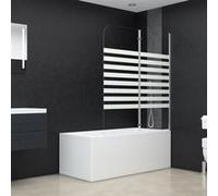 vidaXL Paroi de douche 120x140 cm verre dur rayé