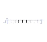vidaXL – Enrouleur de bâche de piscine 93179 – base plastique, 6,15 m, 7 tubes – Blanc