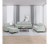 VIDAXL Ensemble 4 pcs - Gris clair
