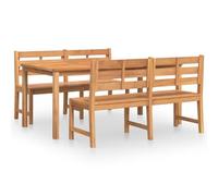 Vidaxl Ensemble À Dîner De Jardin 3 Pcs Bois De Teck Massif