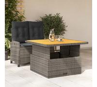 vidaXL Ensemble à manger 2 pcs - Gris