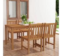 vidaXL Ensemble à manger 5 pcs - Bois de teck