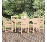 vidaXL Ensemble à manger - 7 pcs, Bois de pin