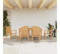 vidaXL Ensemble à manger 7 pcs Bois de teck solide
