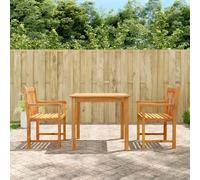 vidaXL Ensemble à manger de jardin 3 pcs - Bois d'acacia plein