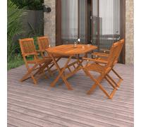 vidaXL Ensemble de jardin 5 pièces en bois massif d'acacia