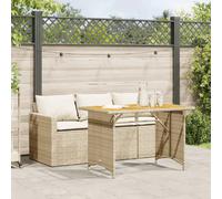 vidaXL Ensemble à manger jardin 2 pcs - Beige