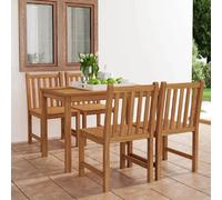 vidaXL Ensemble à manger jardin bois teck solide