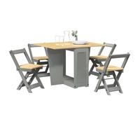 vidaXL Ensemble à manger Papillon Corona 5 pcs pliable gris bois pin