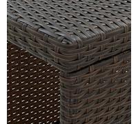 vidaXL Ensemble bar de jardin 5 pièces avec coussins Poly rotin brun