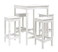 vidaXL Ensemble bar de jardin 5 pièces blanc pin massif