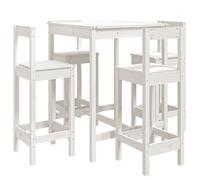 vidaXL Ensemble bar de jardin 5 pièces blanc pin massif