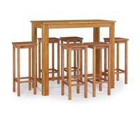 vidaXL Ensemble bar de jardin 7 pièces bois massif acacia