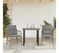 vidaXL Ensemble bistro 3 pcs - Beige