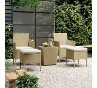vidaXL Ensemble bistro 5 pcs - Beige