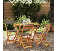 vidaXL Ensemble bistrot 5 pcs Huile Naturelle Bois d'Acacia Massif