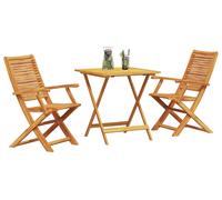 vidaXL Ensemble bistrot pliant 3 pièces Marron Bois massif d'acacia