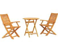 vidaXL Ensemble bistrot pliant 3 pièces Marron Bois massif d'acacia