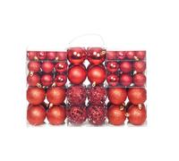 vidaXL Ensemble Boules Noël - Rouge
