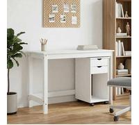 vidaXL Ensemble bureau et armoire 2 pc Blanc Bois de pin massif 3438776