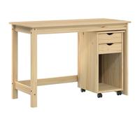 vidaXL Ensemble Bureau et Armoire 2 pc Marron Bois de pin Massif