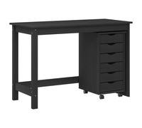 vidaXL Ensemble bureau et cabinet roulant MOSS 2 pcs Noir