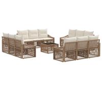 vidaXL Ensemble canapé de jardin 13 pièces beige polyrotin