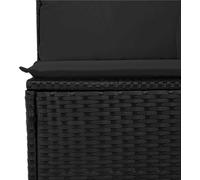 vidaXL Ensemble canapé de jardin 8 pcs noir poly rotin