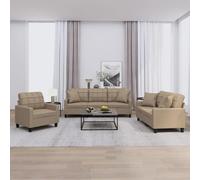 VidaXL Ensemble Canapés 3 pcs Cappuccino