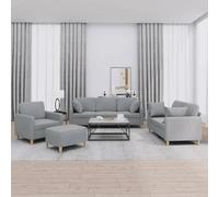 VIDAXL Ensemble canapés 4 pcs gris clair