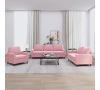 VidaXL Ensemble Canapés - Rose Velours