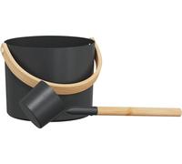 vidaXL : Ensemble d'accessoires pour sauna, 2 pièces, couleur noire