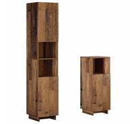 vidaXL Ensemble d'armoire de Salle de Bain 2 pc Bois Ancien