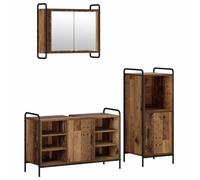 vidaXL Ensemble d'armoire de Salle de Bain 3 pc Bois Ancien