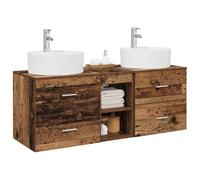 vidaXL Ensemble d'armoire de Salle de Bain 3 pc Bois Ancien