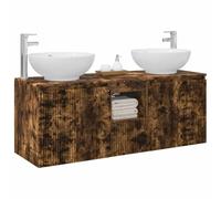 vidaXL Ensemble d'armoire de Salle de Bain 3 pc Chêne fumé