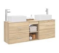 vidaXL Ensemble d'armoire de Salle de Bain 3 pc Chêne Sonoma