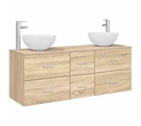 vidaXL Ensemble d'armoire de Salle de Bain 3 pc Chêne Sonoma