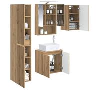 vidaXL Ensemble d'armoire de Salle de Bain 5 pcs Chêne Artisanal,