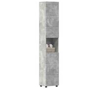 vidaXL Ensemble d'armoire de salle de bain TULUM Gris béton, Armoire de Salle de Bain Rectangulaire Moderne, Solution Durable, Rangement Spacieux et Pratique