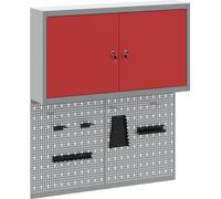 vidaXL Ensemble d'armoires à outils 3 pièces Rouge Acier thermolaqué