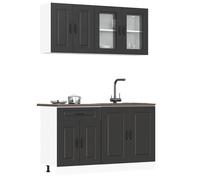 vidaXL Ensemble d'armoires de cuisine Kalmar 4 pcs bois d'ingénierie Marron