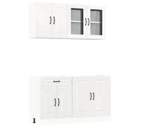 vidaXL Ensemble d'armoires de Cuisine 4 pcs Kalmar Bois d'ingénierie, Ensemble d'armoires, étagère de Rangement, Placard, Armoire de Cuisine