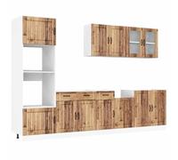 vidaXL Ensemble d'armoires de Cuisine 7 pcs Kalmar Bois d'ingénierie, Ensemble d'armoires, étagère de Rangement, Placard, Armoire de Cuisine