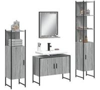 vidaXL Ensemble d'armoires de salle de bain 4 pcs sonoma gris