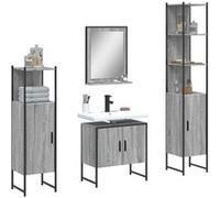 vidaXL Ensemble d'armoires de salle de bain 4 pcs sonoma gris