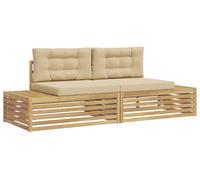 vidaXL : Ensemble de 2 fauteuils d'extérieur en polyester, couleur blanche