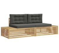 vidaXL : Ensemble de 2 fauteuils d'extérieur en polyester, couleur blanche