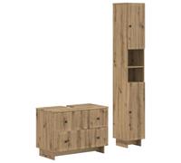 vidaXL Ensemble de 2 Meubles de Salle de Bain Ede Chêne Artisanal