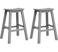 vidaXL Tabourets de bar, lot de 2, gris clair, 52 x 43 x 73,5 cm, HDPE